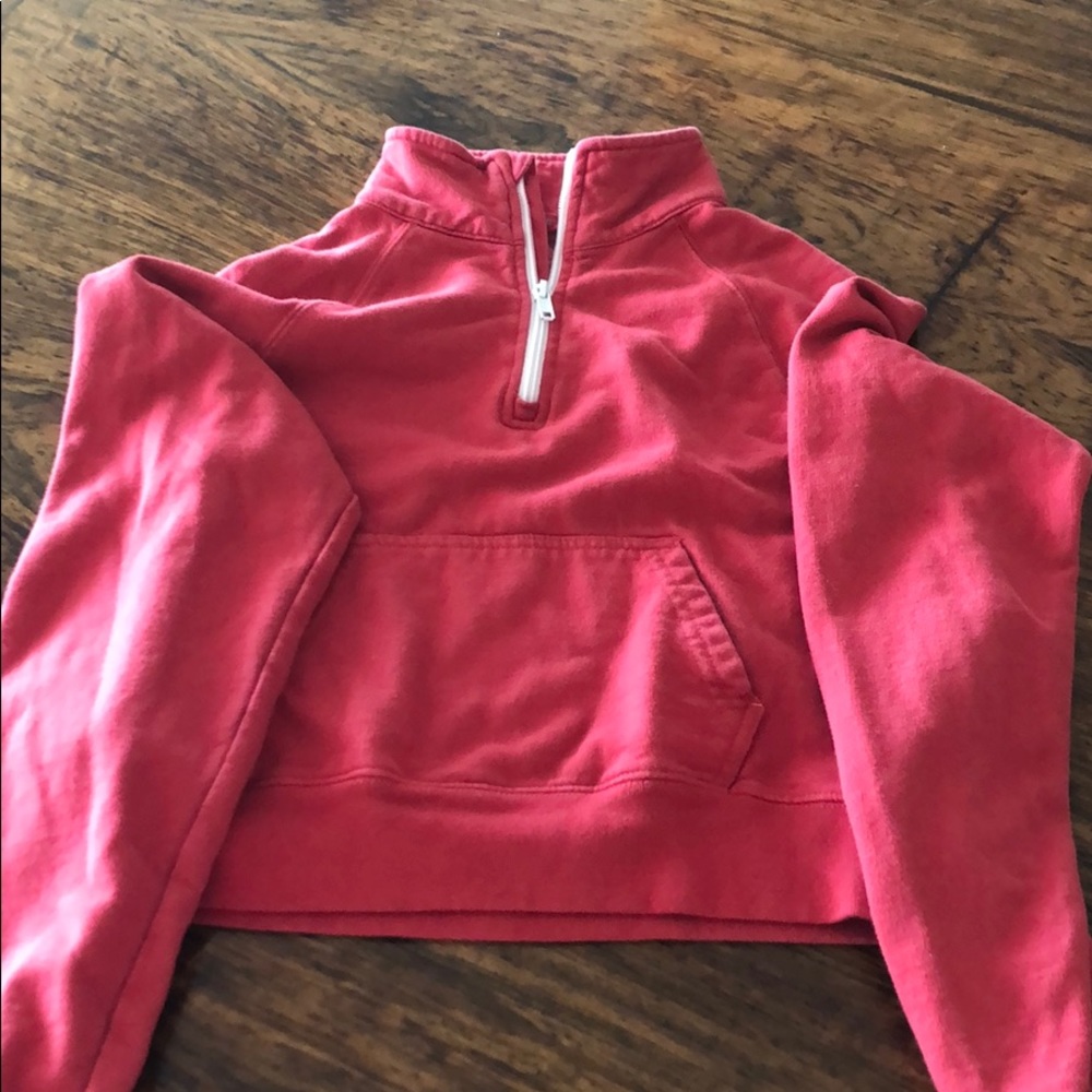 Brandy Cropped Quarter Zip Sweatshirt